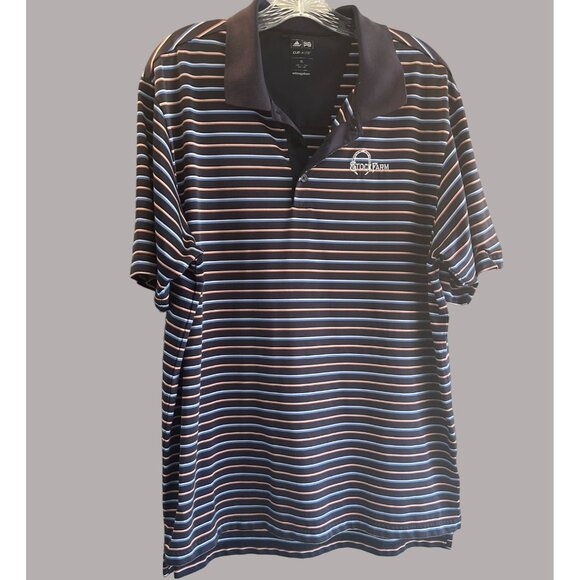 Adidas Men's Polo Golf Pull On Stripe Shirt Size XL - Picture 9 of 11